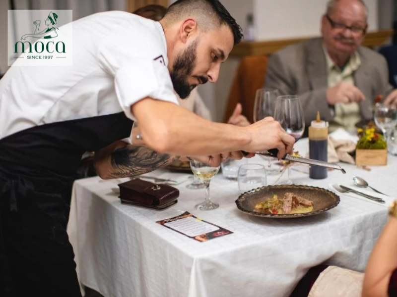Service that anticipates, not interrupts — the Moca Dining touch.