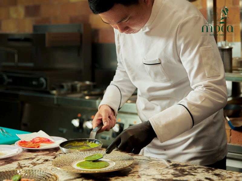 The bespoke gastronomic journey at the Chef’s Table, where each dish is a unique creation crafted just for you.