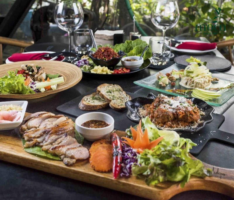 Fusion cuisine — a deliberate and refined blending of diverse culinary cultures.