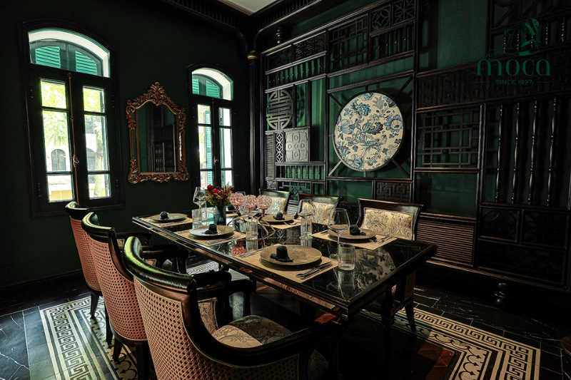 Moca Dining – a refined blend of Indochine elegance and timeless Gothic charm.