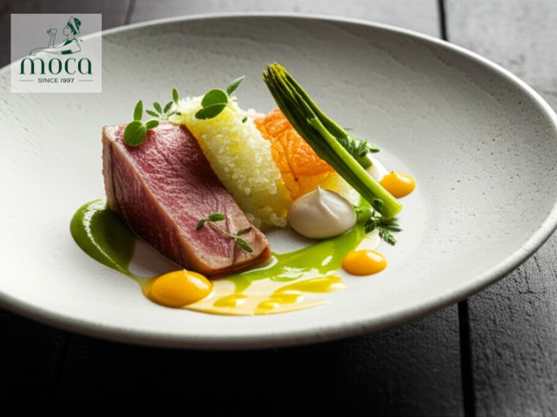 Die Essenz des Fine Dining: Eine lebendige Harmonie aus Aromen, Texturen, Farben und Nährstoffen, geschaffen aus außergewöhnlichen Zutaten.