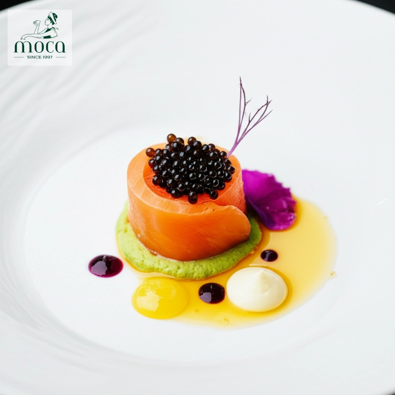 A fine dining appetizer — small in size, grand in artistry, and rich in layered flavor.