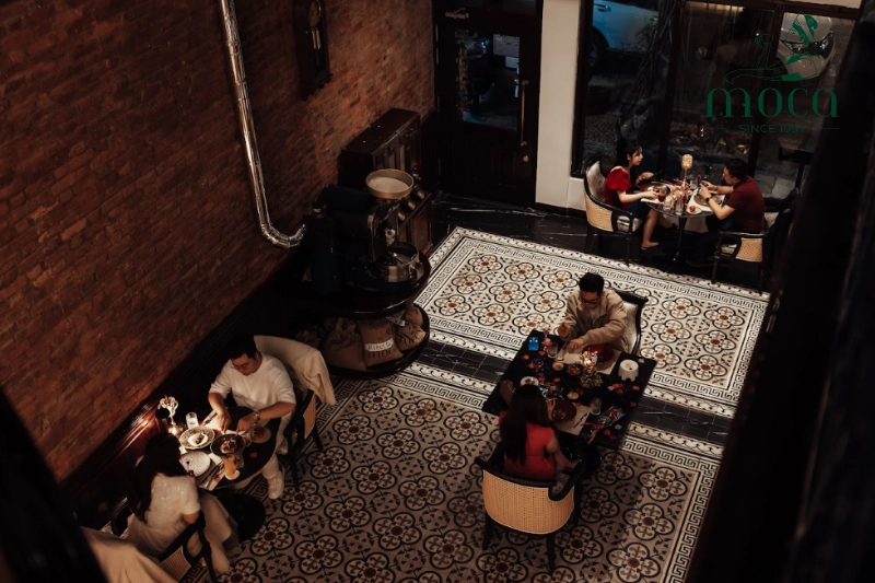 Moca Dining: Where Indochine artistry meets fine dining, from vintage tiles to handcrafted silk lanterns, every detail tells a story of heritage.