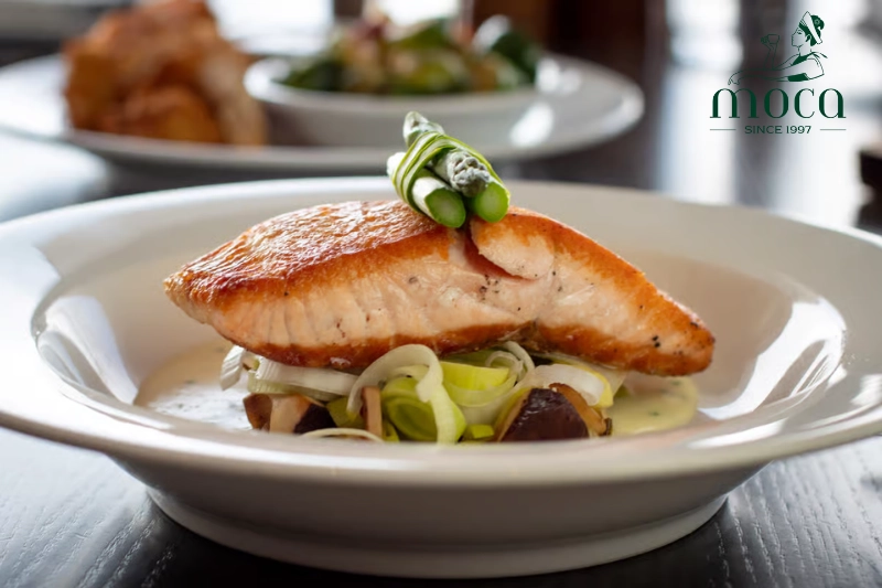 A refined lunch set is where culinary technique meets artistic presentation, turning each dish, like Pan-Seared Salmon, into a visual masterpiece before delighting the palate.