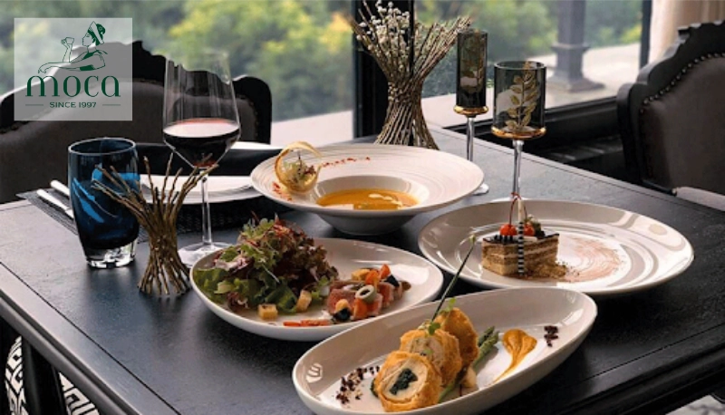Fine dining dishes are crafted to be both visually stunning and exquisitely flavorful.