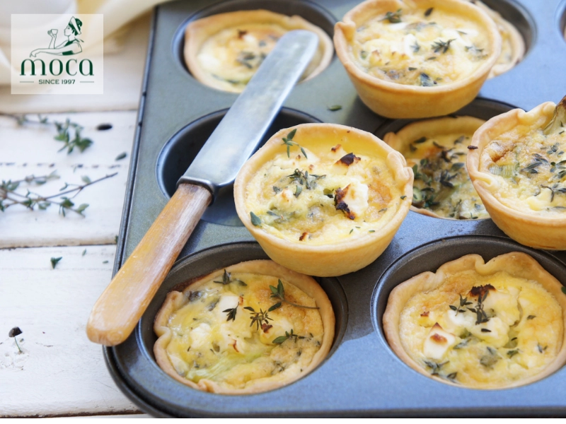 Asparagus and goat cheese tartlets