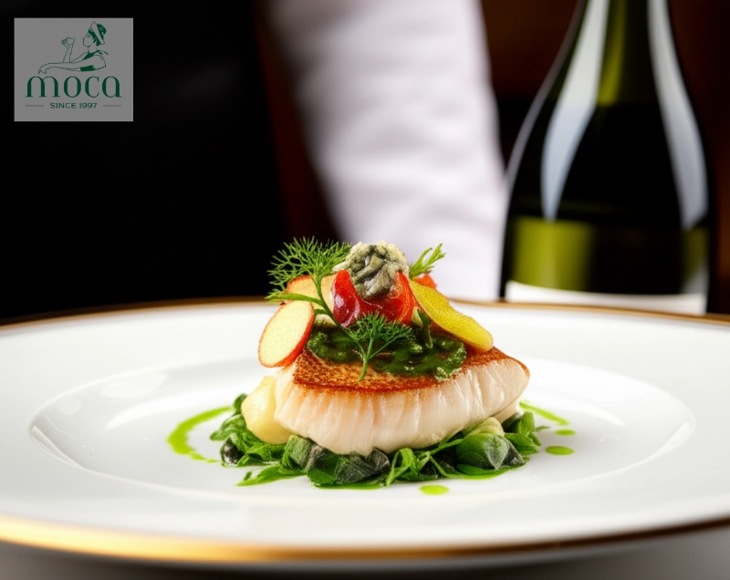 Fine dining excellence: premium ingredients, artistic presentation, impeccable service, and luxurious ambiance.