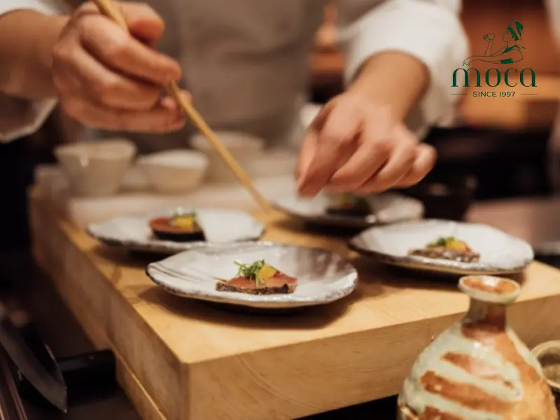 Omakase: surrendering to the chef’s mastery for an intimate culinary journey.