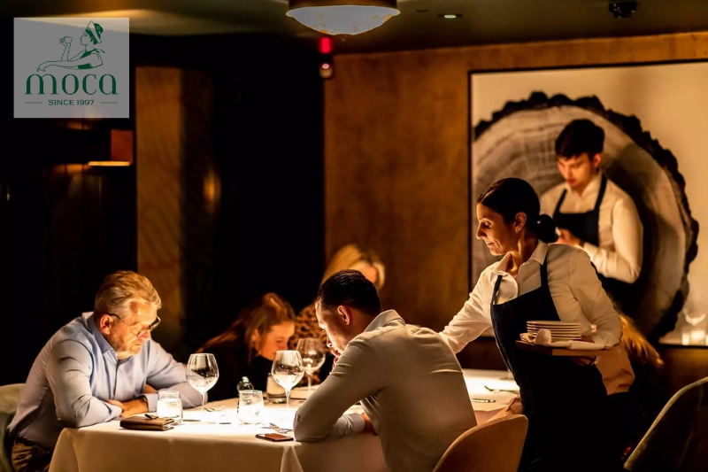 Personalized service and expert wine pairing — essential elements of the fine dining experience.