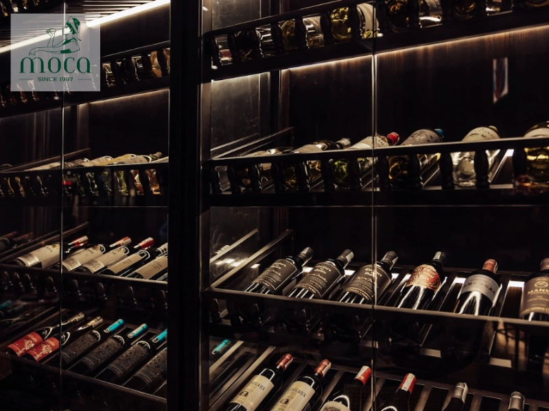 Sommelier overseeing inventory with digital tools to ensure cost-efficient management.